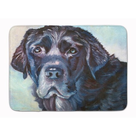 Carolines Treasures Black Labrador Face Machine Washable Memory Foam Mat 7419RUG